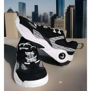 Shaq Raq Low Basketball Sneaker Mens 11 Black White Athletic Mid Shoe AQ95009MBW